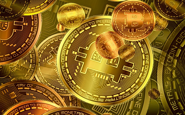 Golden and Bronce Crypto Coins